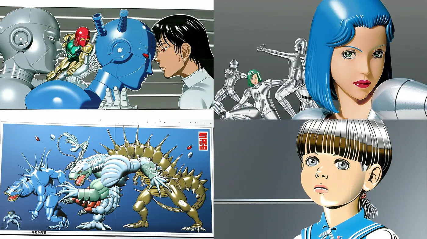 Futuristic Elegance with a Manga-Inspired Edge - Midjourney sref style