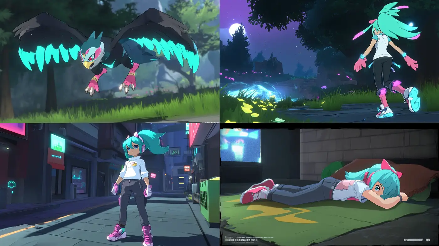 Luminous Anime-Inspired Urban Dreamscape - Midjourney sref style