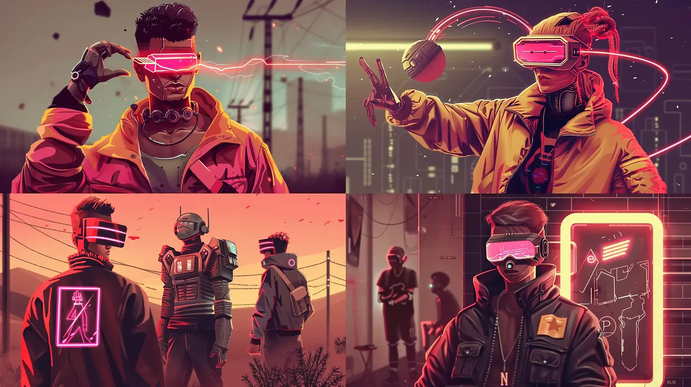 Neon Cyber Synthwave: A Digital Nostalgia in Pink Hues - Midjourney sref style