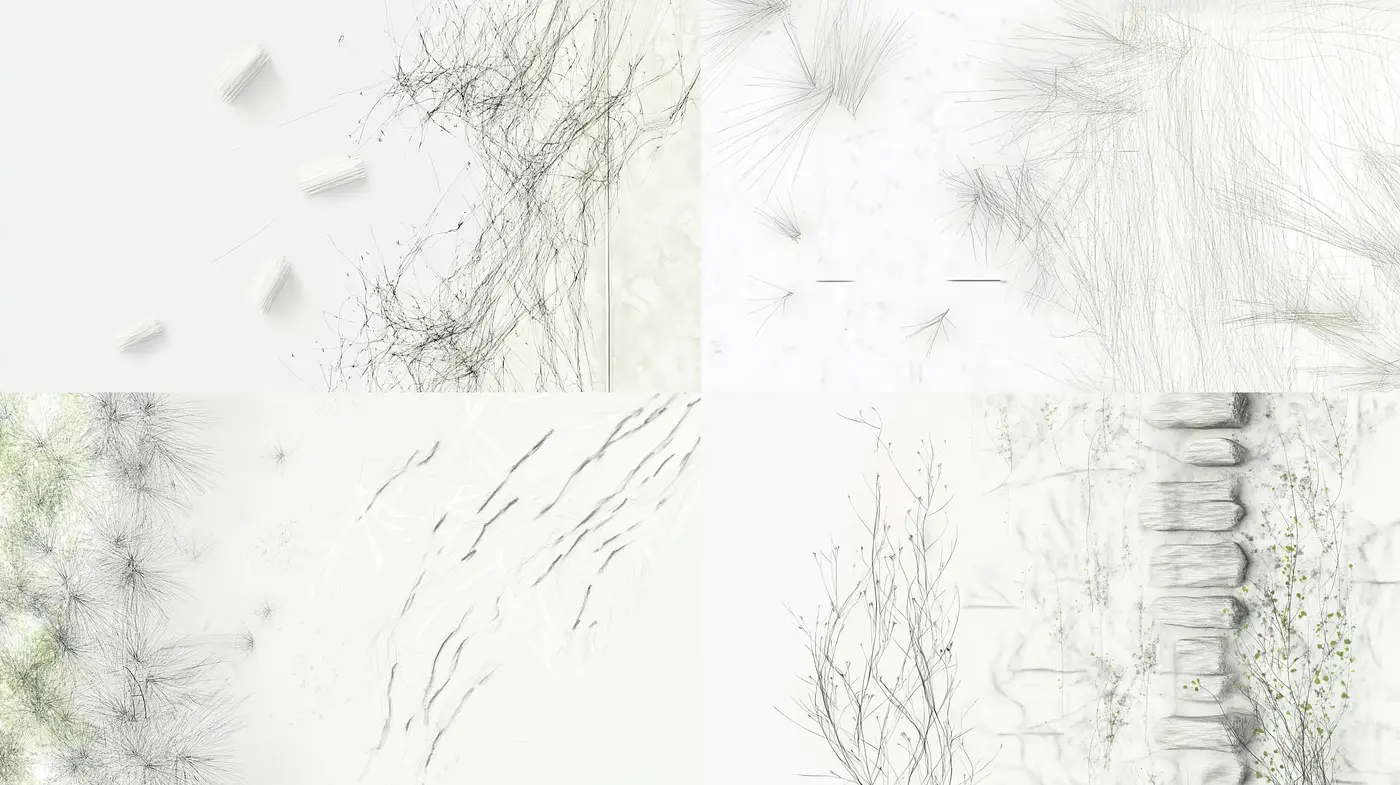 Ethereal Whispers of Nature in Monochrome - Midjourney sref style