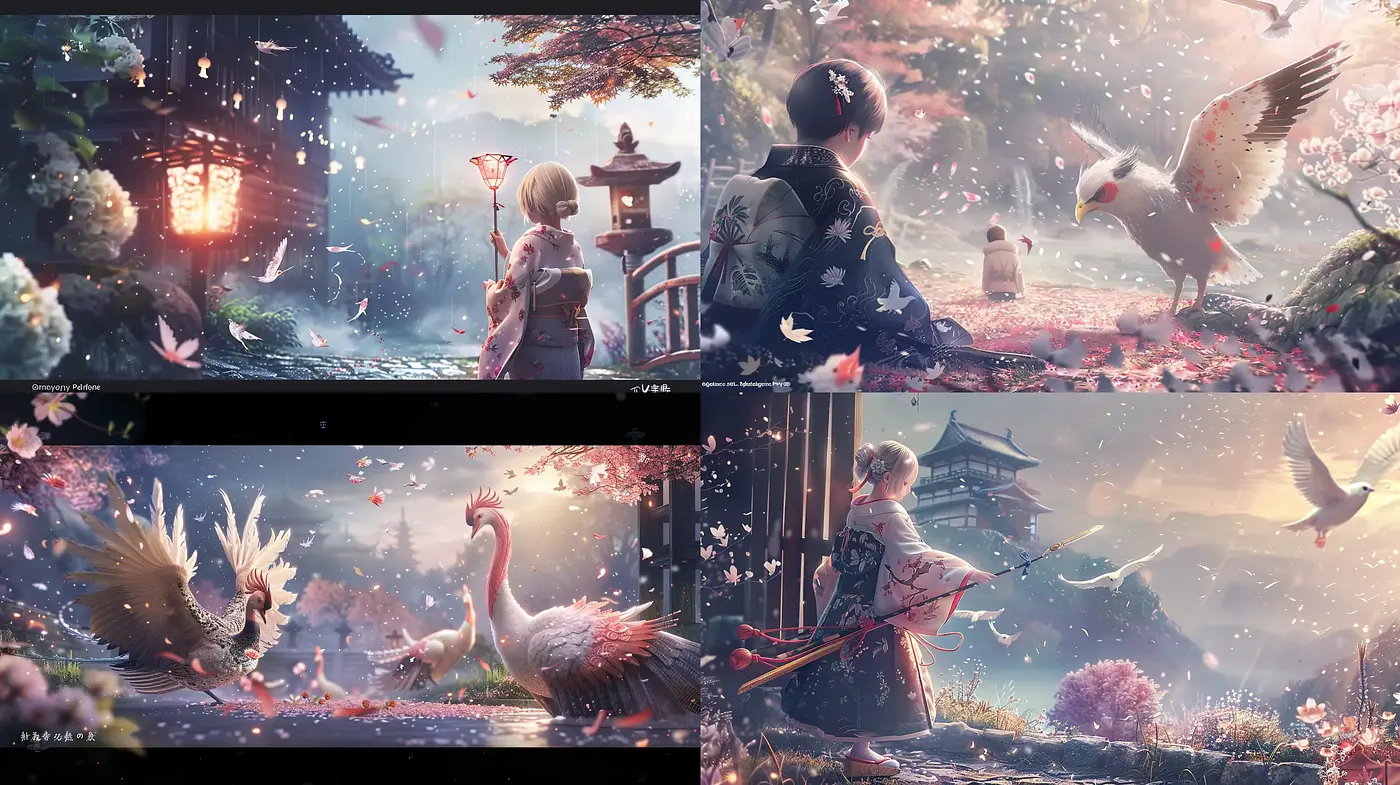 Harmonious Serenity in Pastel - An Artistic Reflection of Tranquil Nature and Subtle Japanese Aesthetic - Midjourney sref style