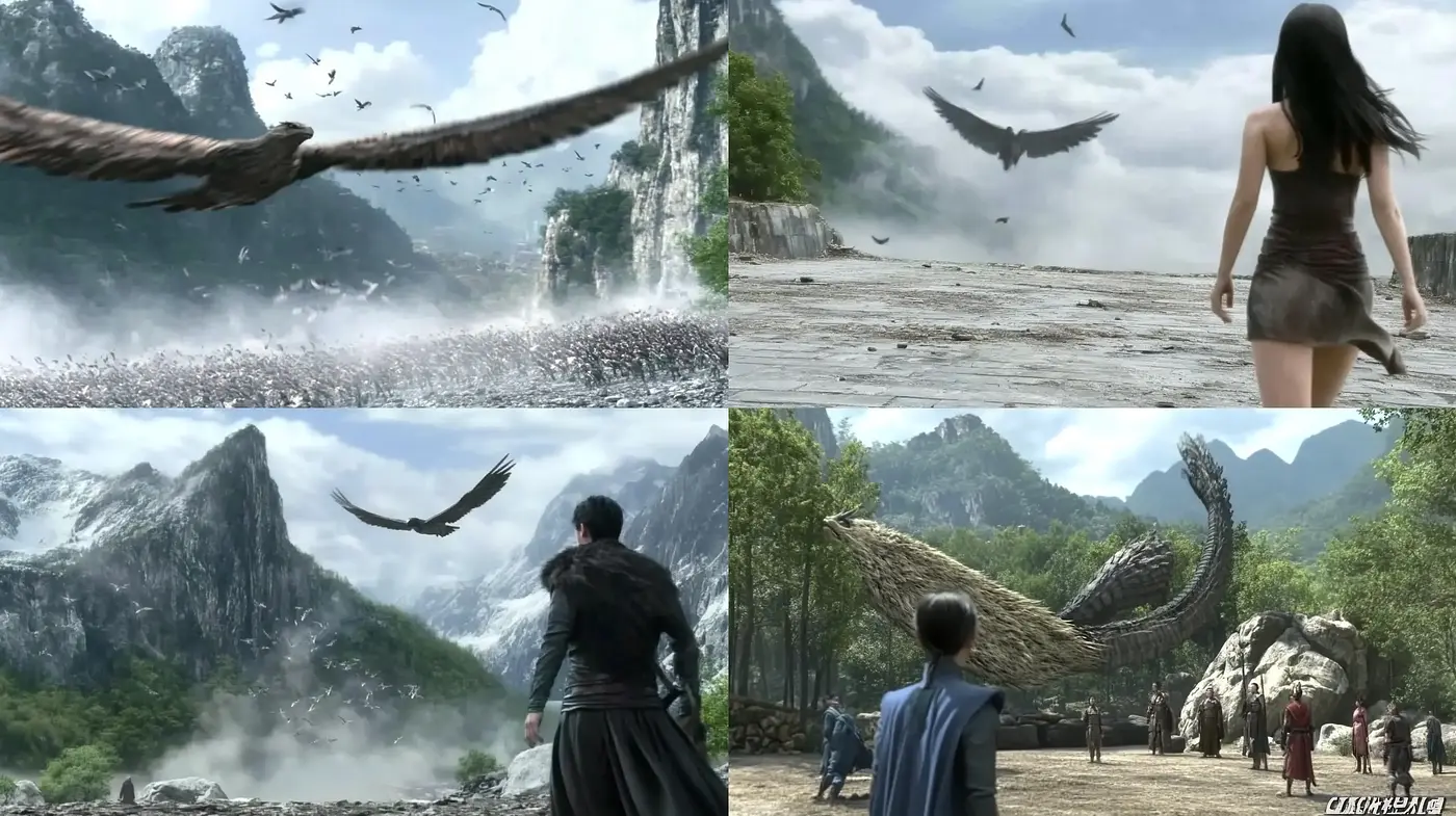 Epic Cinematic Landscapes with Mythological Essence - Midjourney sref style
