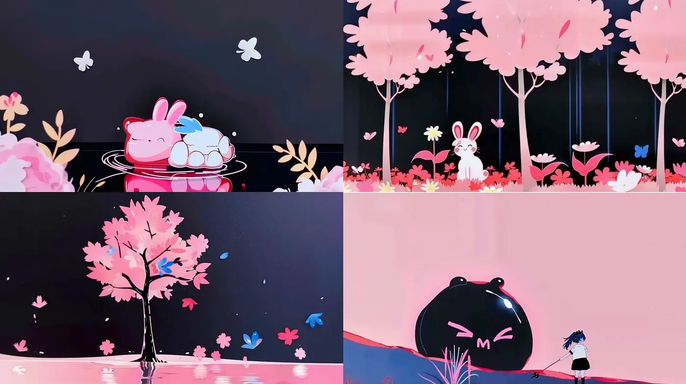 Whimsical Serenity in Twilight Hues: An Anime-Inspired Dreamscape - Midjourney sref style