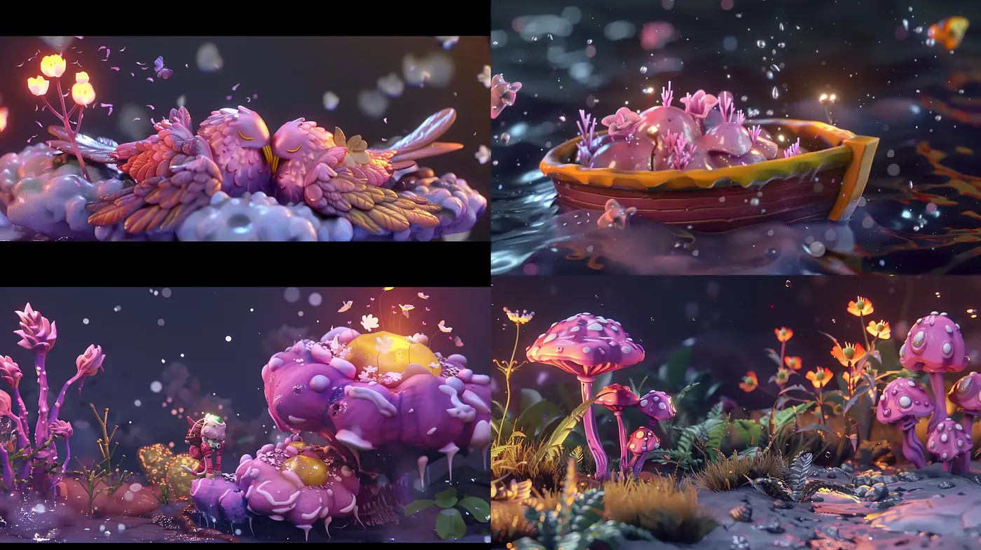 Enchanted Twilight: A Dreamy Palette of Surreal Elegance - Midjourney sref style