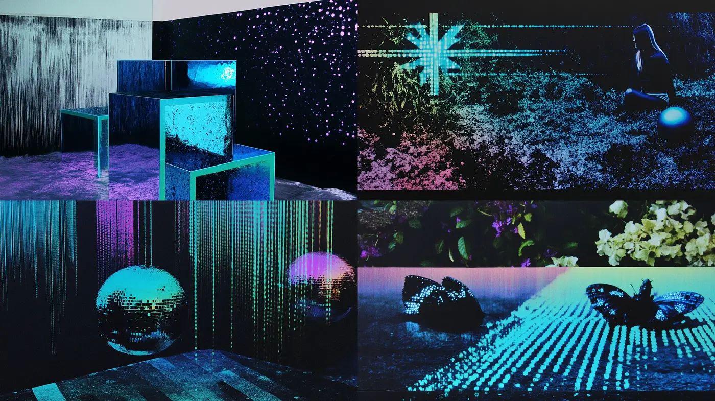 Neon Nocturne: A Cybernetic Dreamscape Fusion - Midjourney sref style
