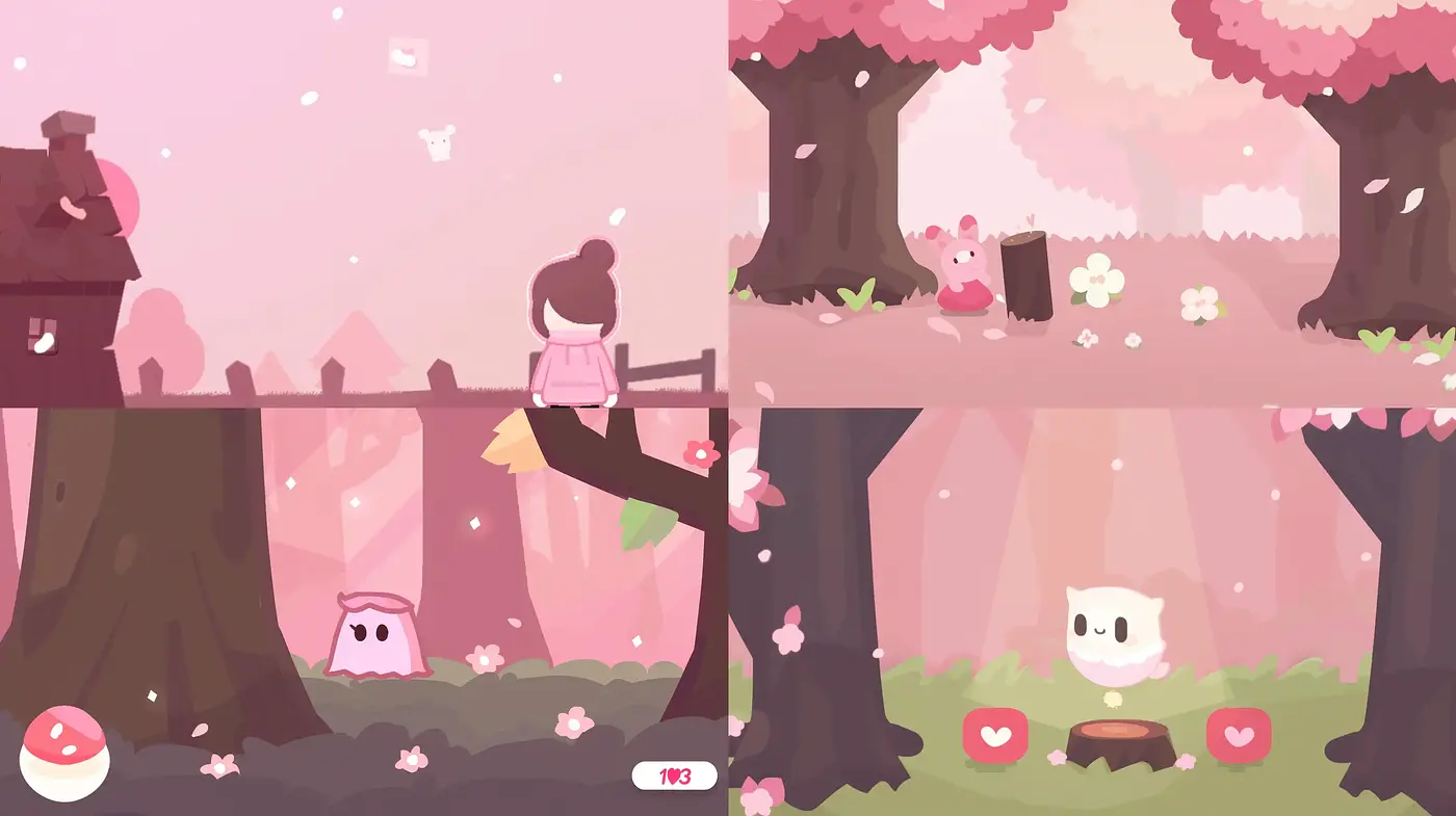 Whimsical Pastel Dreamscape in Digital Soft-Shading - Midjourney sref style