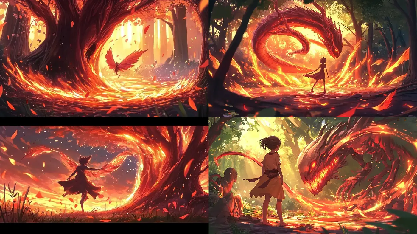 Fiery Twilight: An Orchestration of Warm Hues in Fantastical Environments - Midjourney sref style