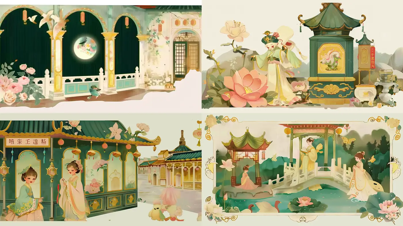 Enchanted Tranquility: A Harmony of Soft Pastels and East Asian Aesthetics - Midjourney sref style