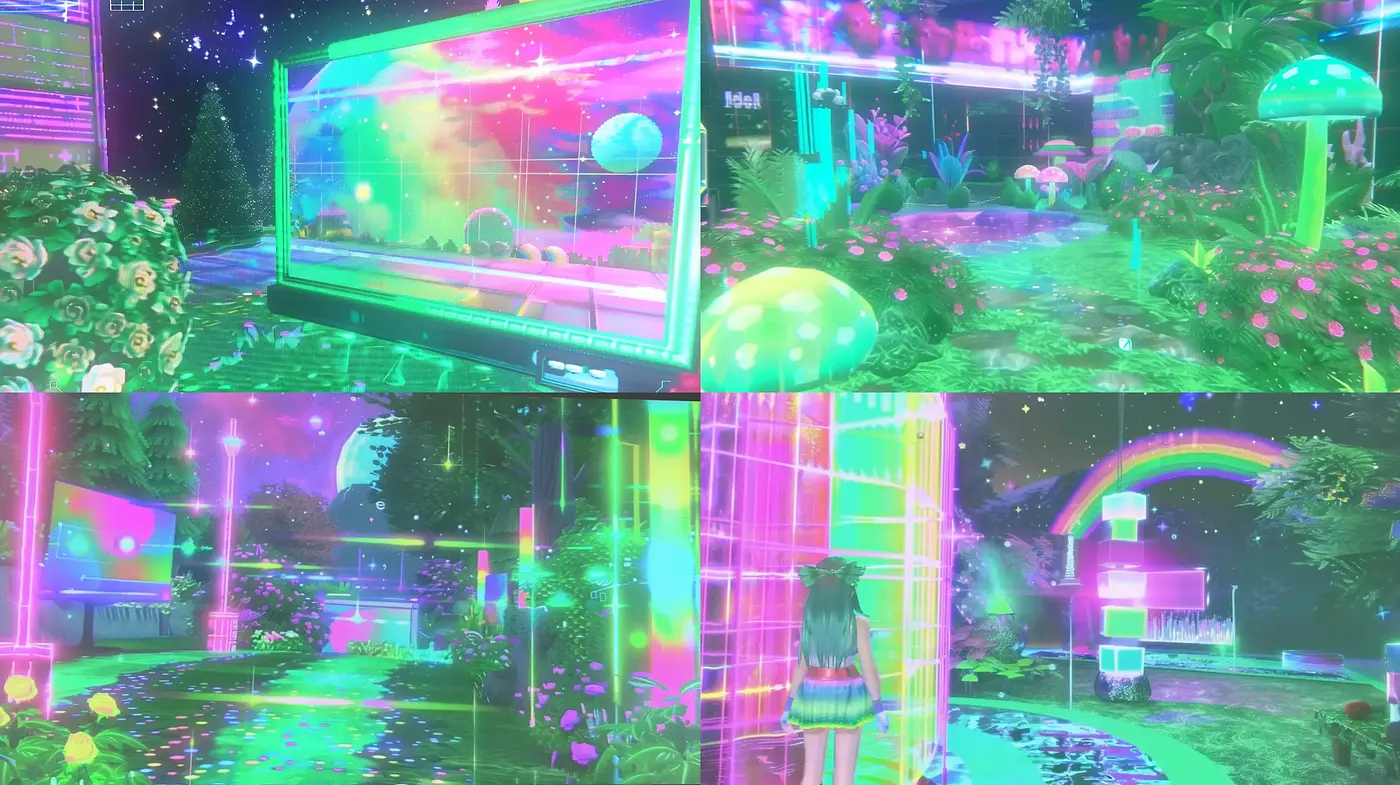 Luminous Cyberpunk Dreamscape with a Surreal Ethereal Glow - Midjourney sref style