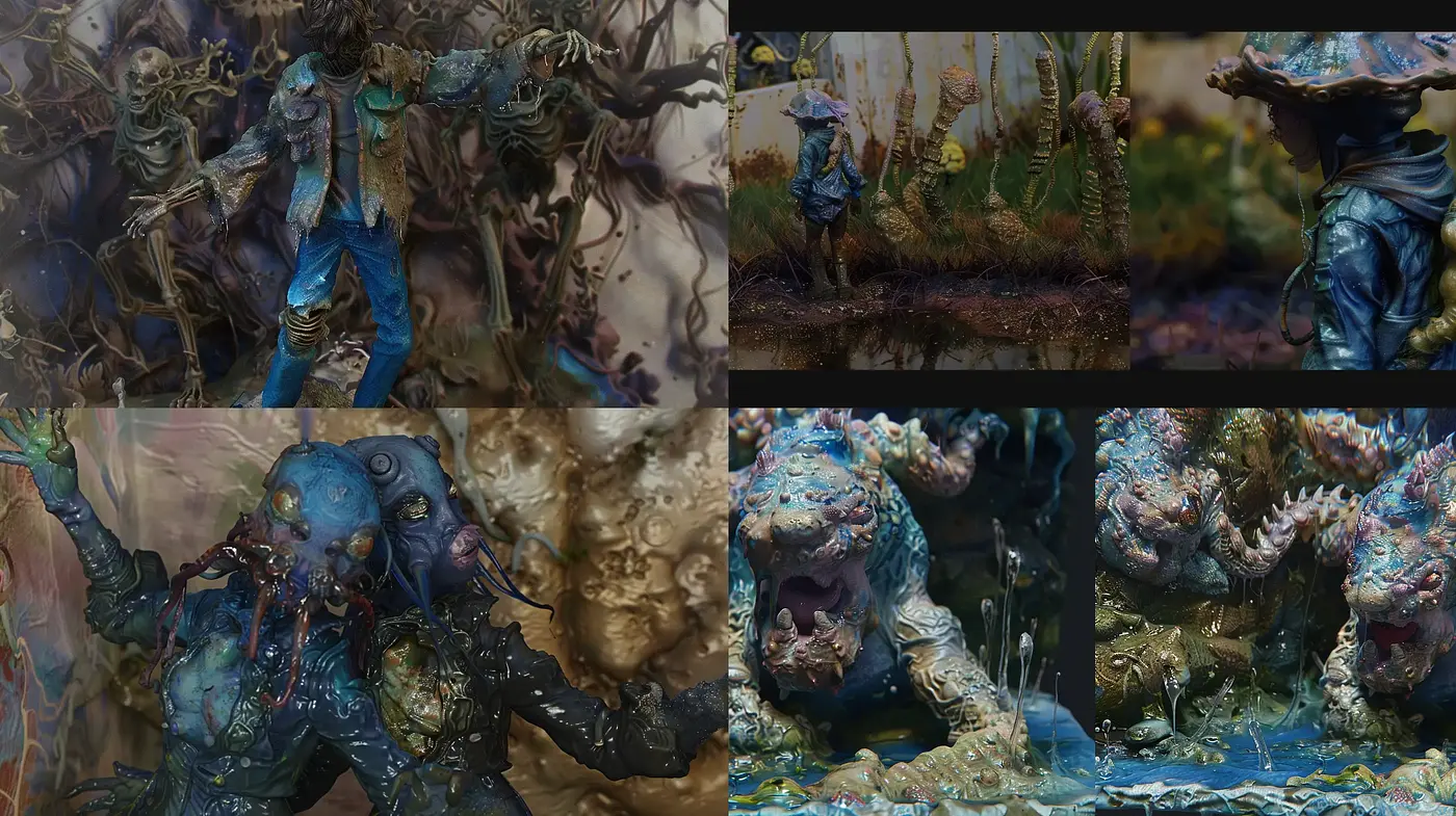 Dystopian Dreamscape: A Fusion of Surrealism and Biomechanical Art - Midjourney sref style