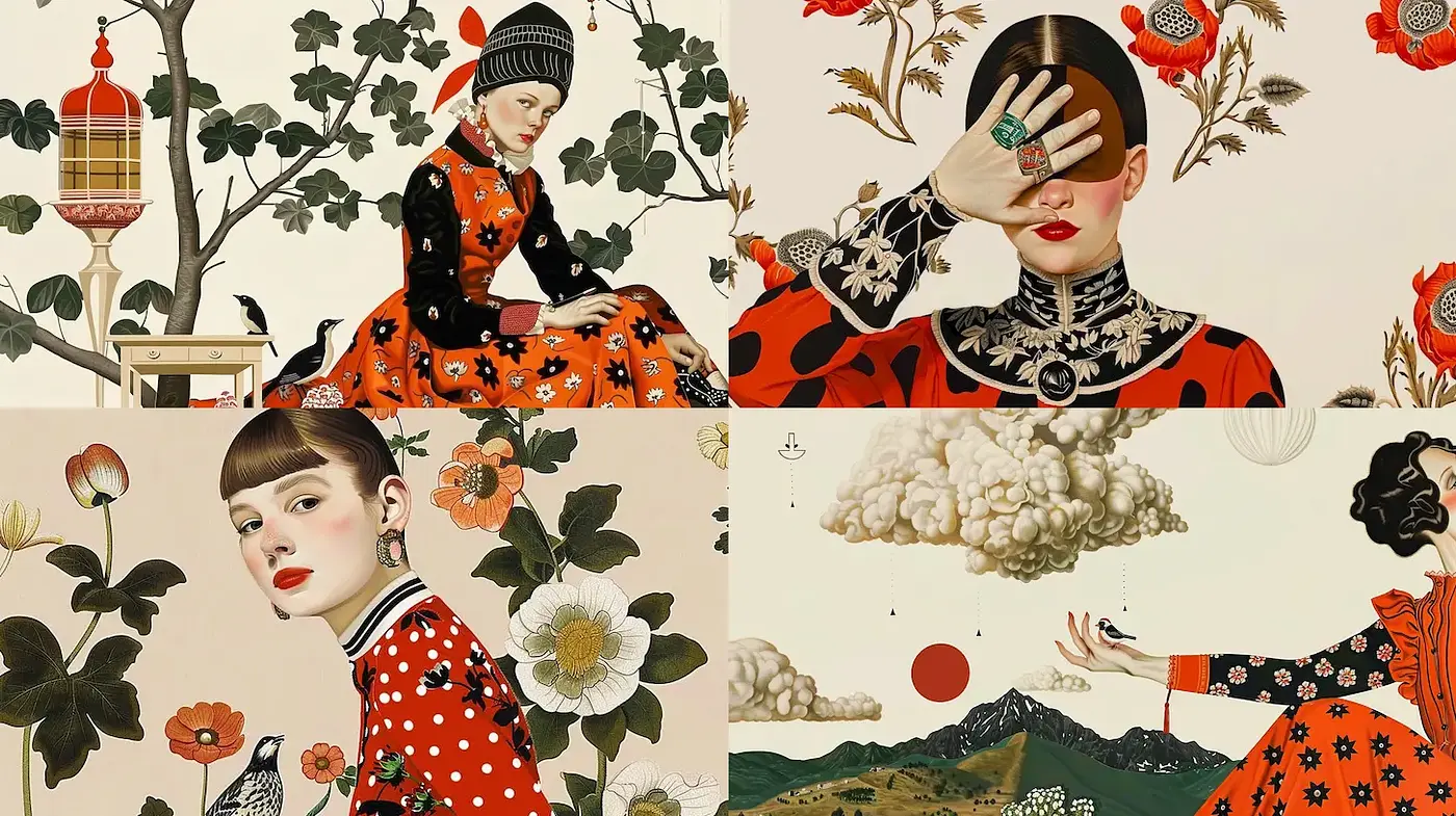 Culturally Infused Vintage Aesthetics with a Modern Twist - Midjourney sref style