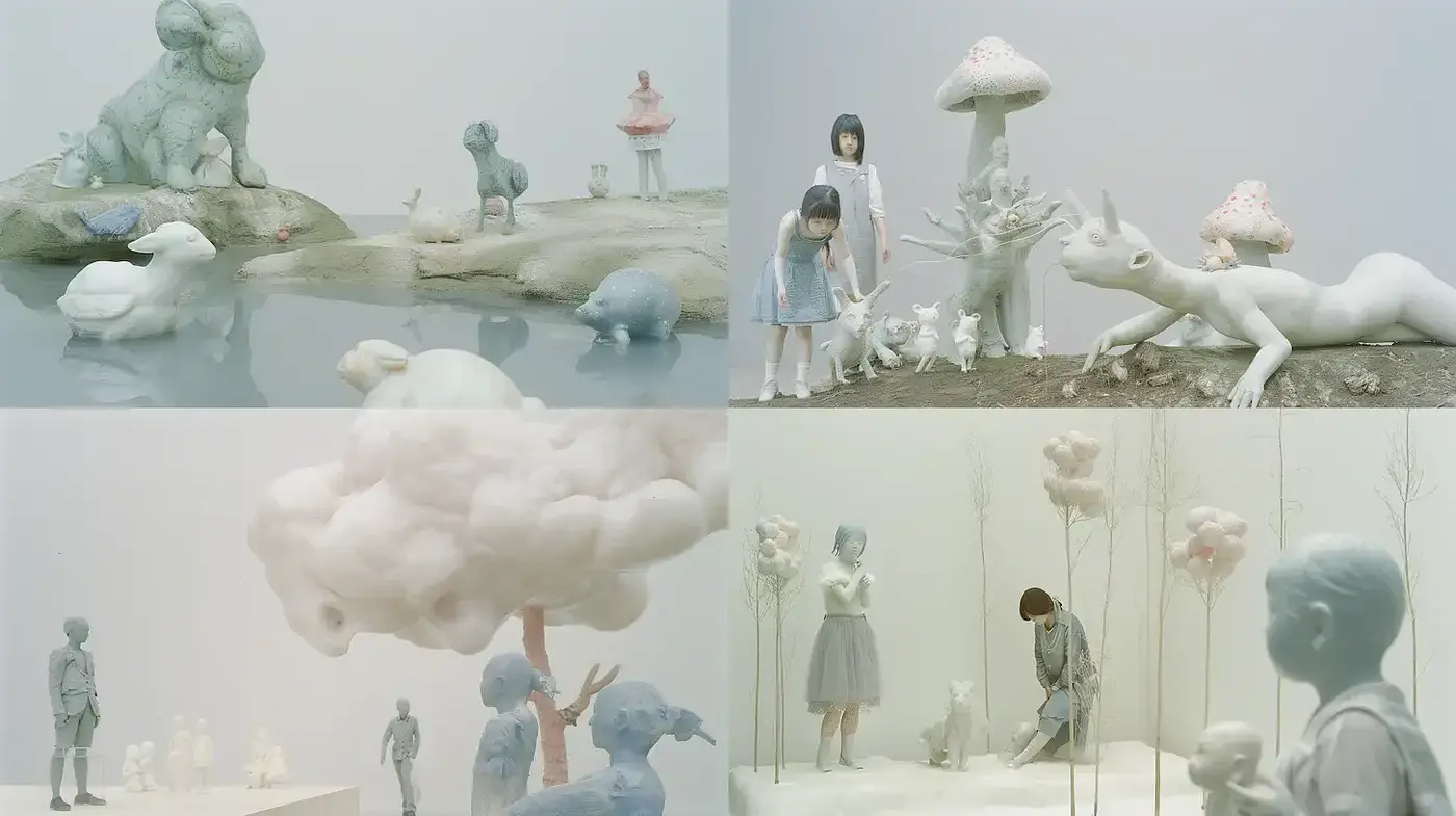 Soft Surrealism with Playful Fantastical Elements - Midjourney sref style