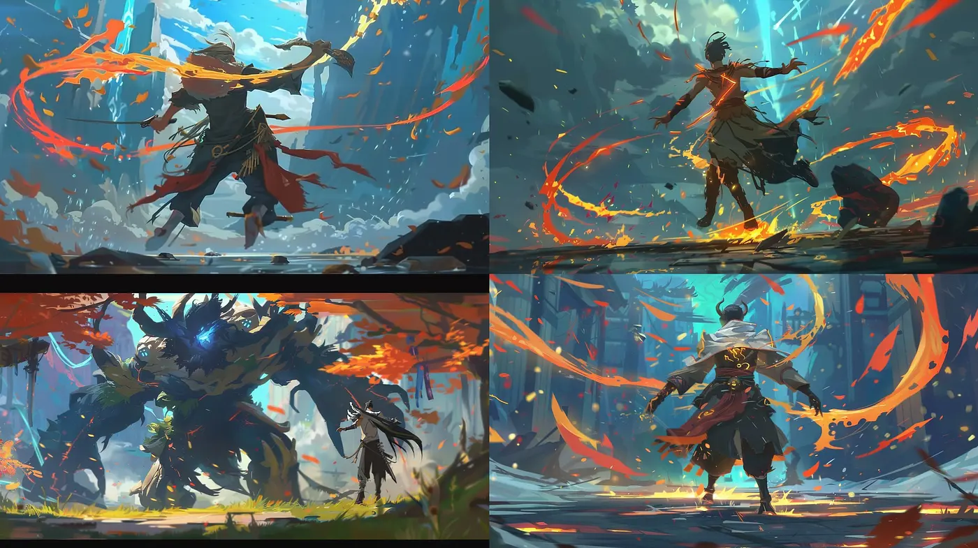 Dynamic Brushwork and Warm Tones: A Fusion of Action and Impressionism - Midjourney sref style