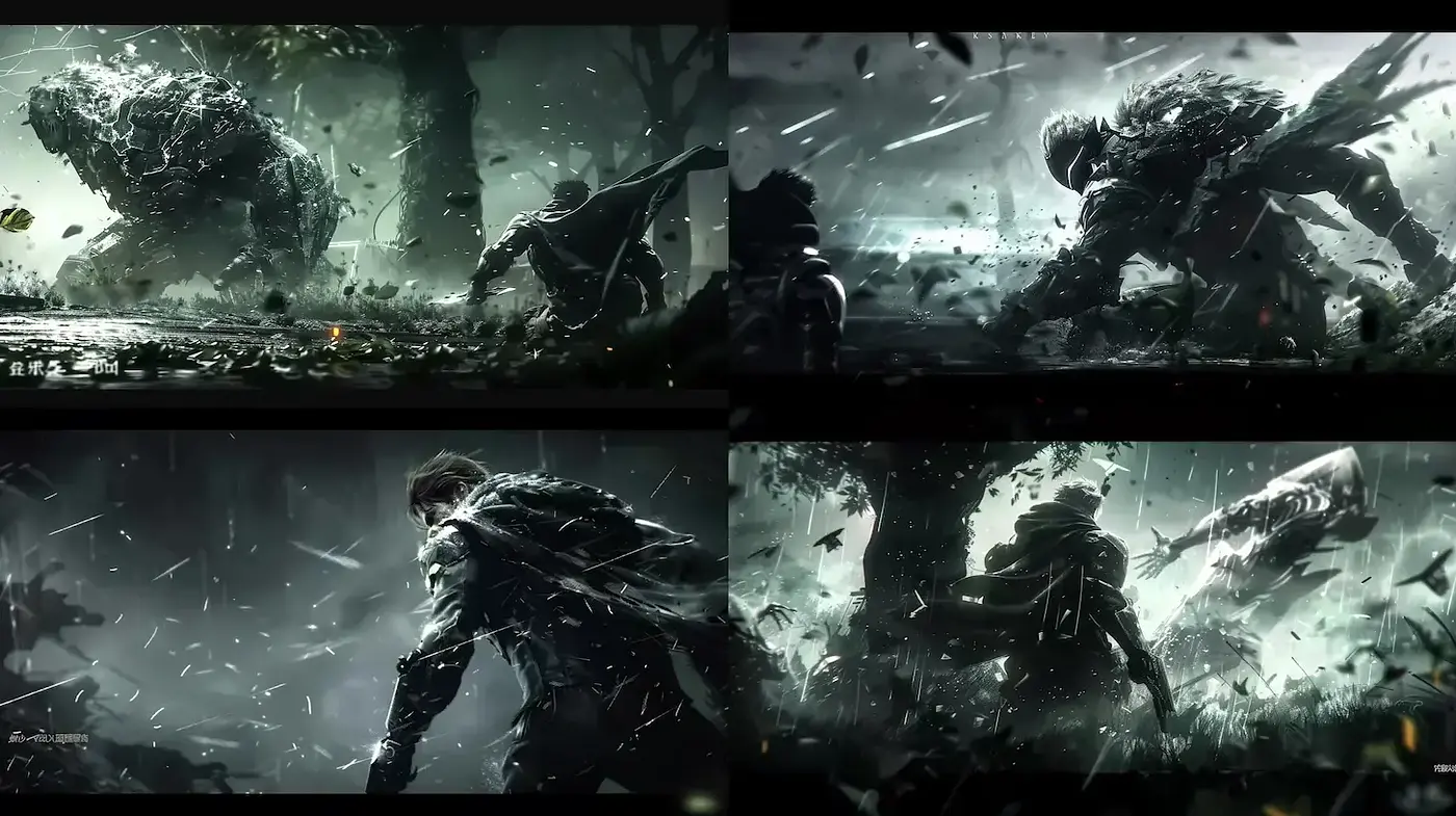 Dark, dramatic fantasy art with dynamic compositions - Midjourney sref style