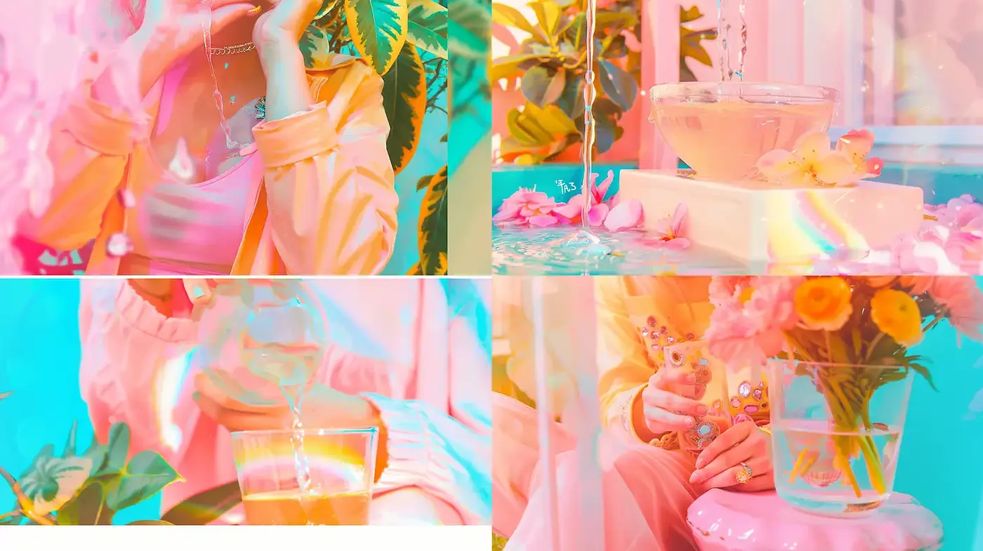 Vibrant and Dreamy Aesthetic with a Whimsical Touch - Midjourney sref style