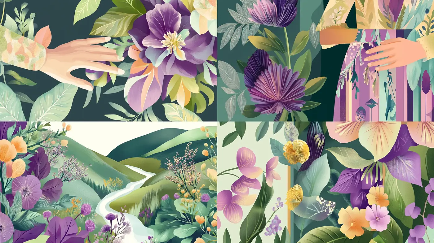 Enchanting Botanical Symphony with a Nostalgic Hue - Midjourney sref style
