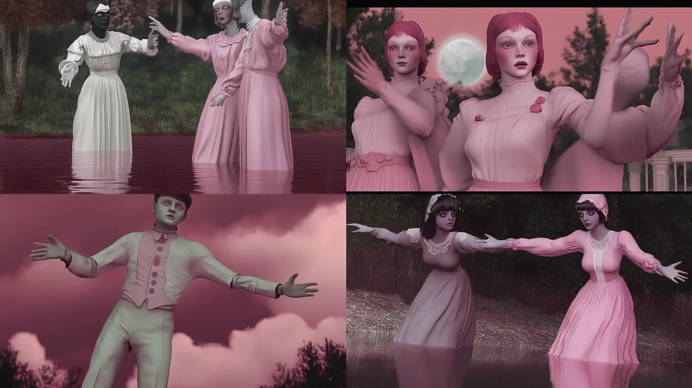 Ethereal Monochromatic Dreamscape - Midjourney sref style