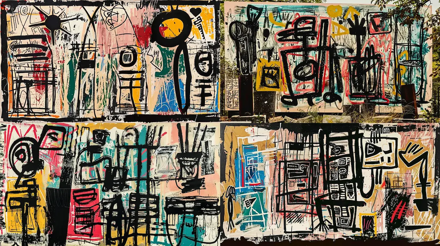 Bold Abstract Expressionism with a Playful Touch - Midjourney sref style
