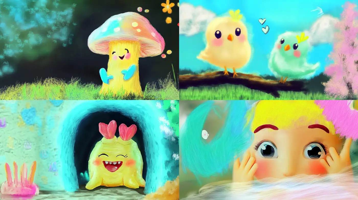 Whimsical Brushstrokes of a Fantastical Dreamworld - Midjourney sref style