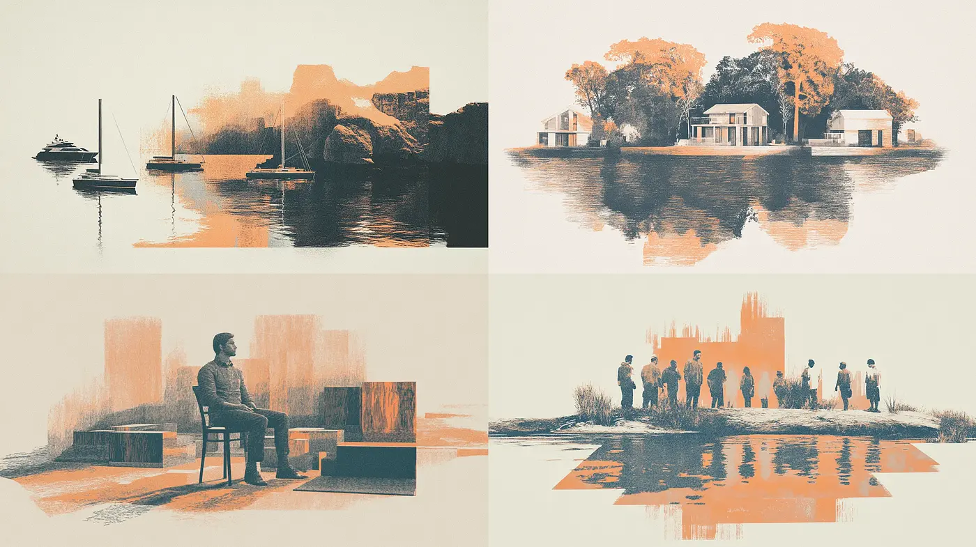 Retro Sepia Hues with a Modernist Twist - Midjourney sref style