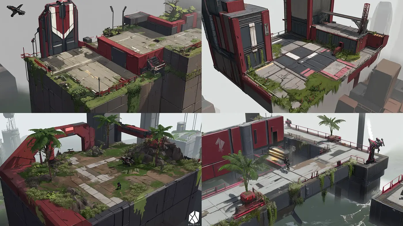 Post-Apocalyptic Urban Oasis with Surreal Overtones - Midjourney sref style