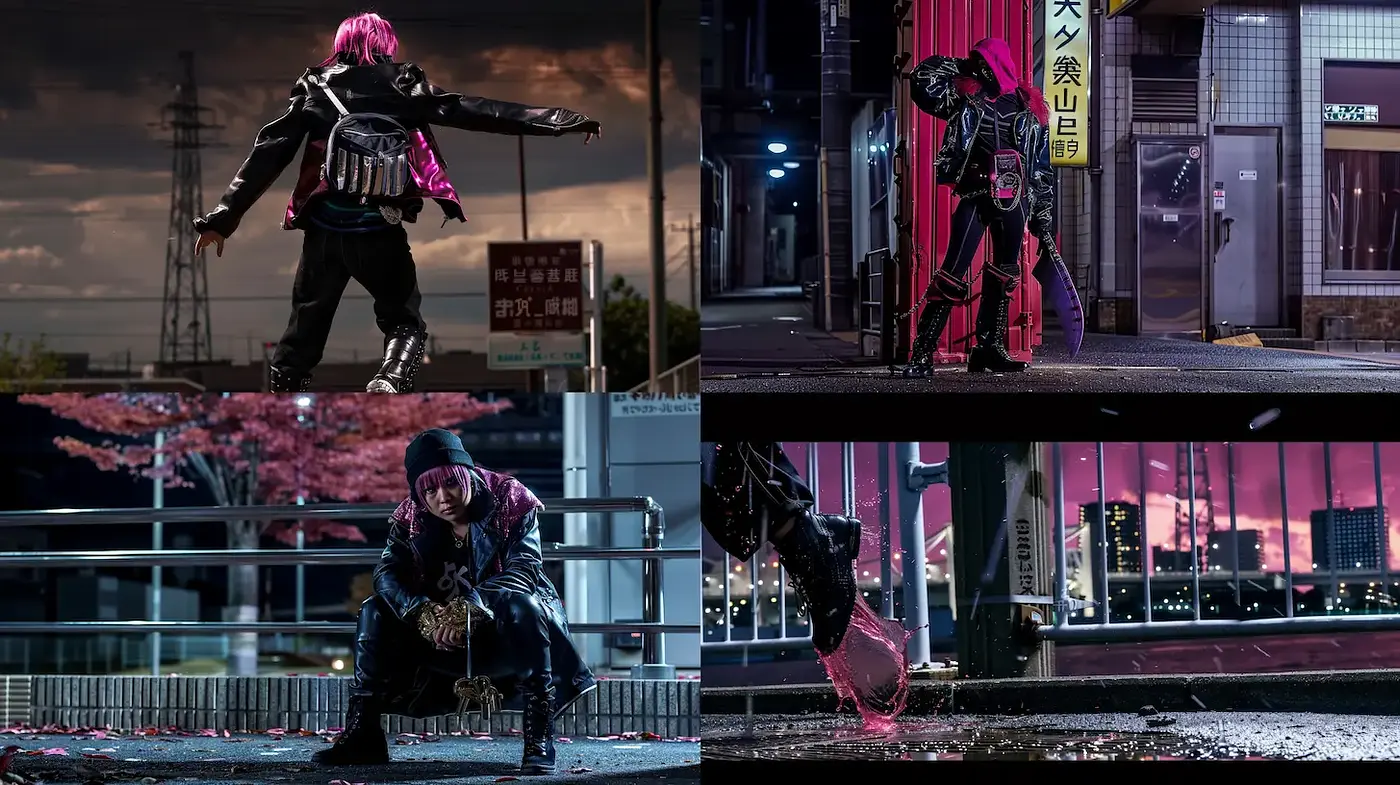 Futuristic Urban Dystopia with Neon Influences - Midjourney sref style