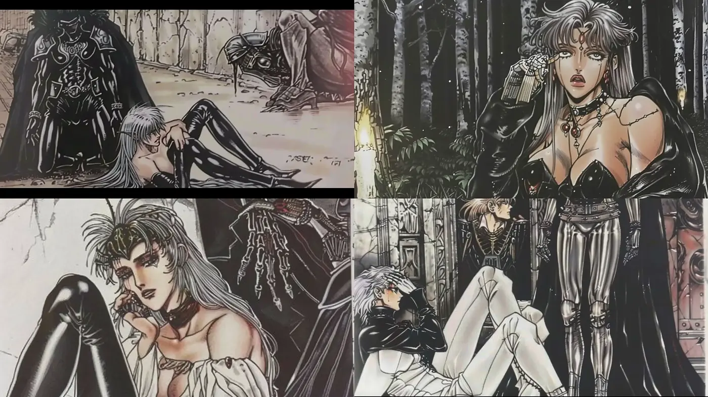 Gothic Elegance in Monochrome: A Homage to Dark Fantasy Animation - Midjourney sref style