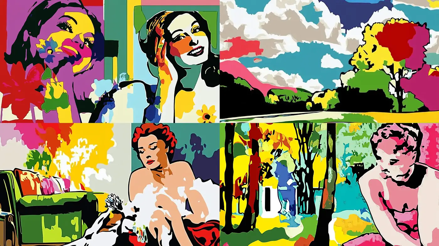 Vibrant Pop Art Redux - Midjourney sref style