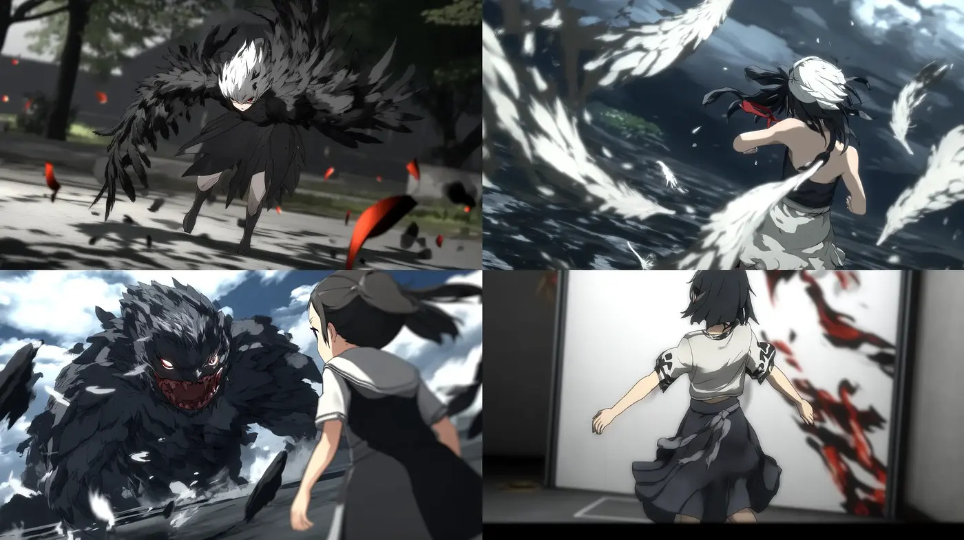 Dynamic Anime-Inspired Action Sequence Stylization - Midjourney sref style