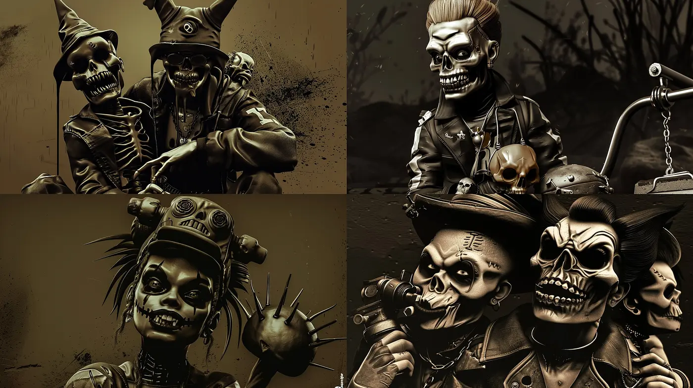 Dark Gothic Sepia Portraits: An Homage to Macabre Aesthetics - Midjourney sref style