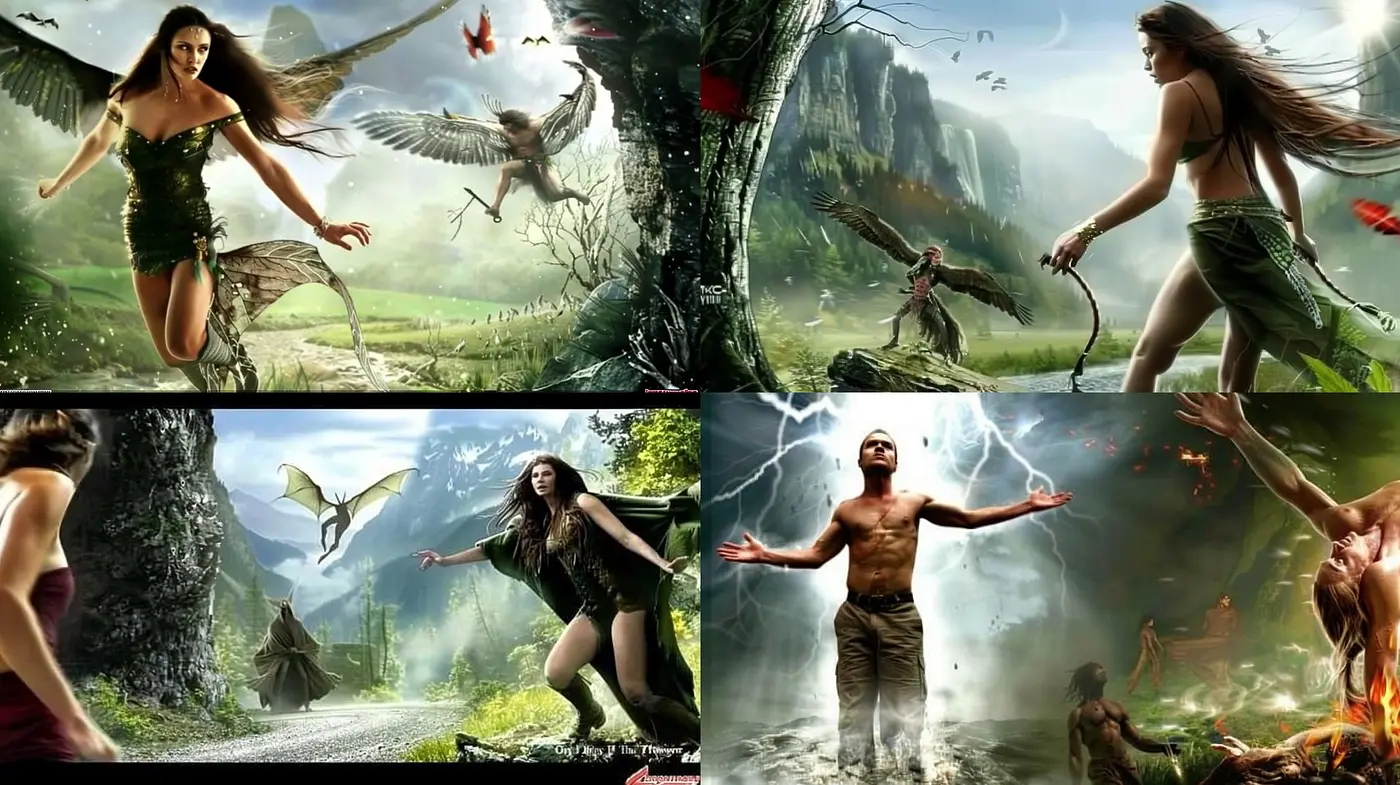 Ethereal Nature: Harmonious Blend of Fantasy Realism with a Lush Green Overcast Palette - Midjourney sref style
