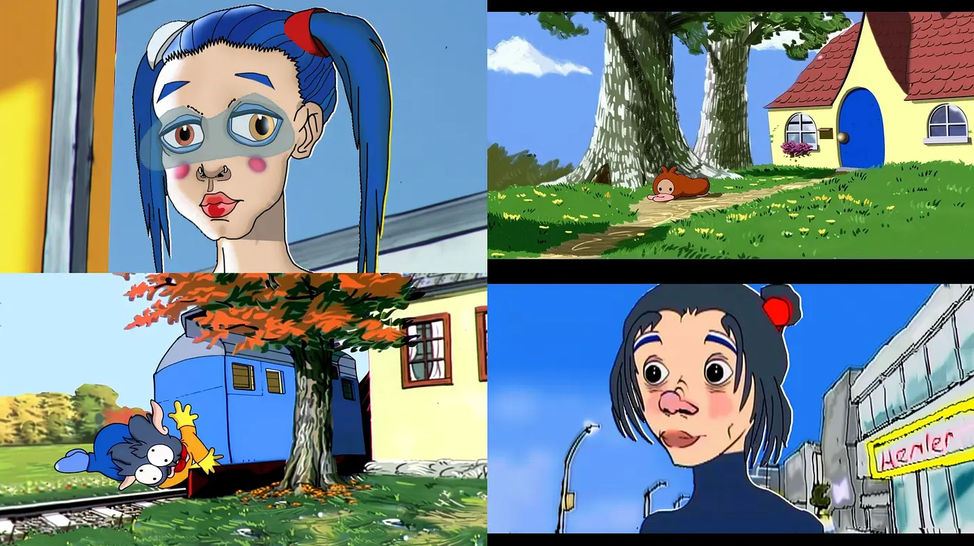 Lively Anime-Inspired Vignettes with a Touch of Nostalgia and Vivid Colors - Midjourney sref style