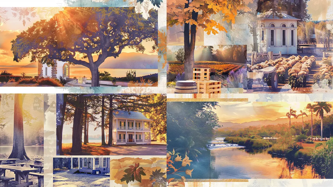 Luminous Dusk: A Meld of Rustic Charm and Impressionistic Vibrance - Midjourney sref style