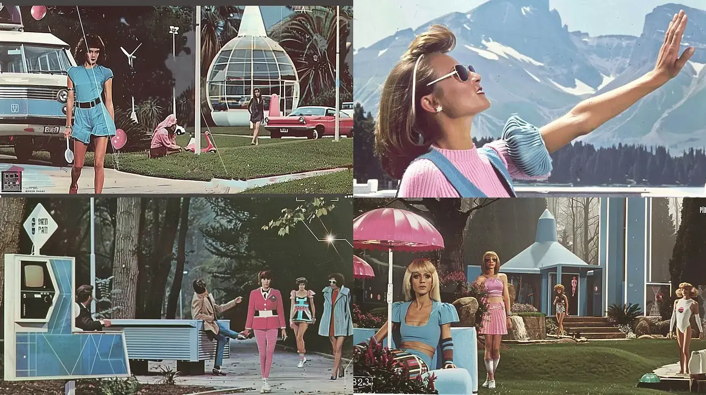 Playful and Retro Futurism with a Vibrant Touch - Midjourney sref style
