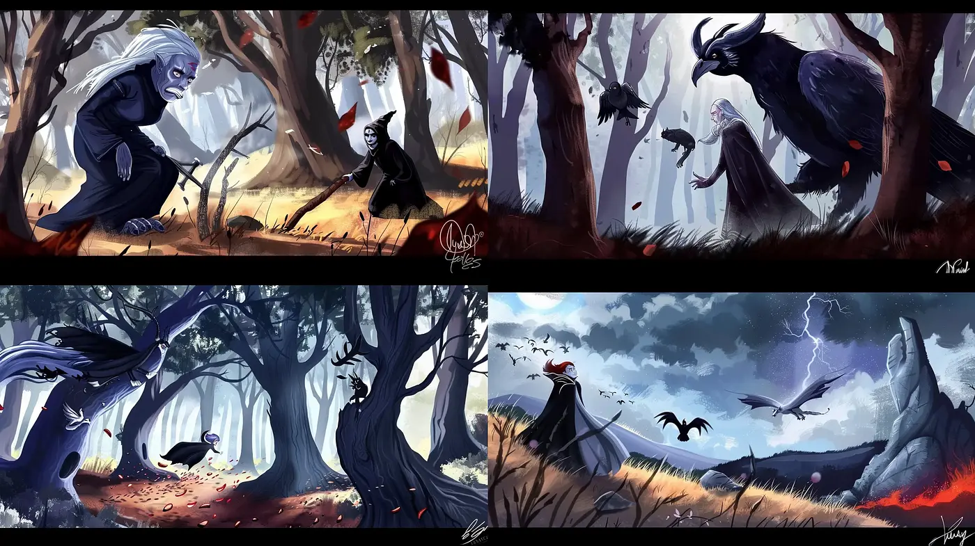 Ethereal Nocturne: A Whimsical Fusion of Fantasy and Gothic Romanticism - Midjourney sref style