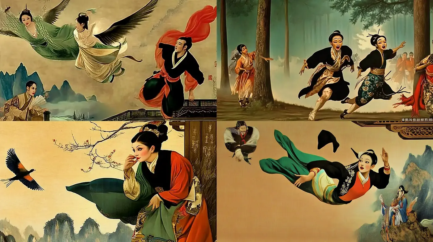 Ethereal Elegance of Stylized Chinese Folklore - Midjourney sref style
