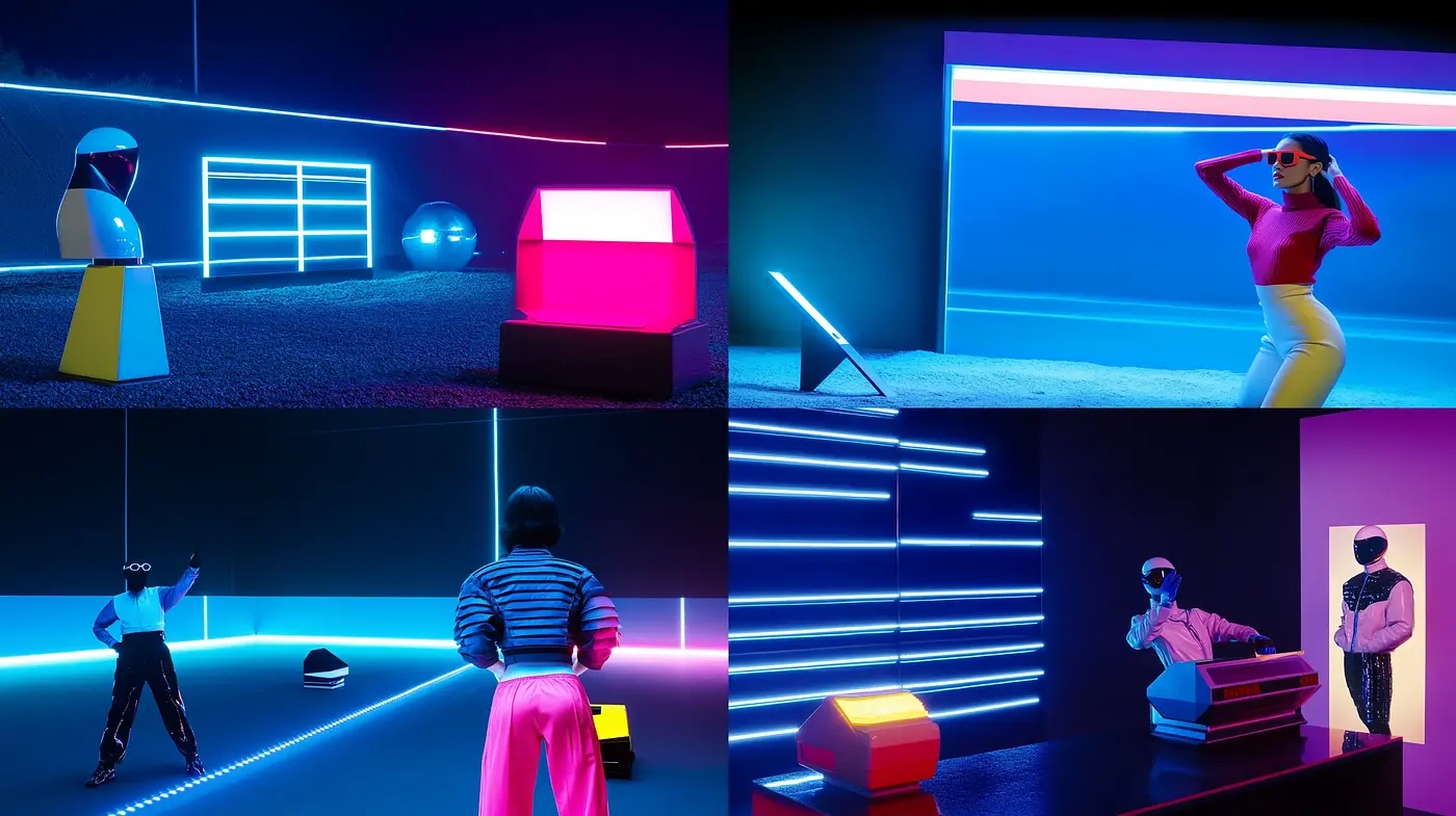 Neon Noir Synthwave: A Retro-Futuristic Visual Symphony - Midjourney sref style