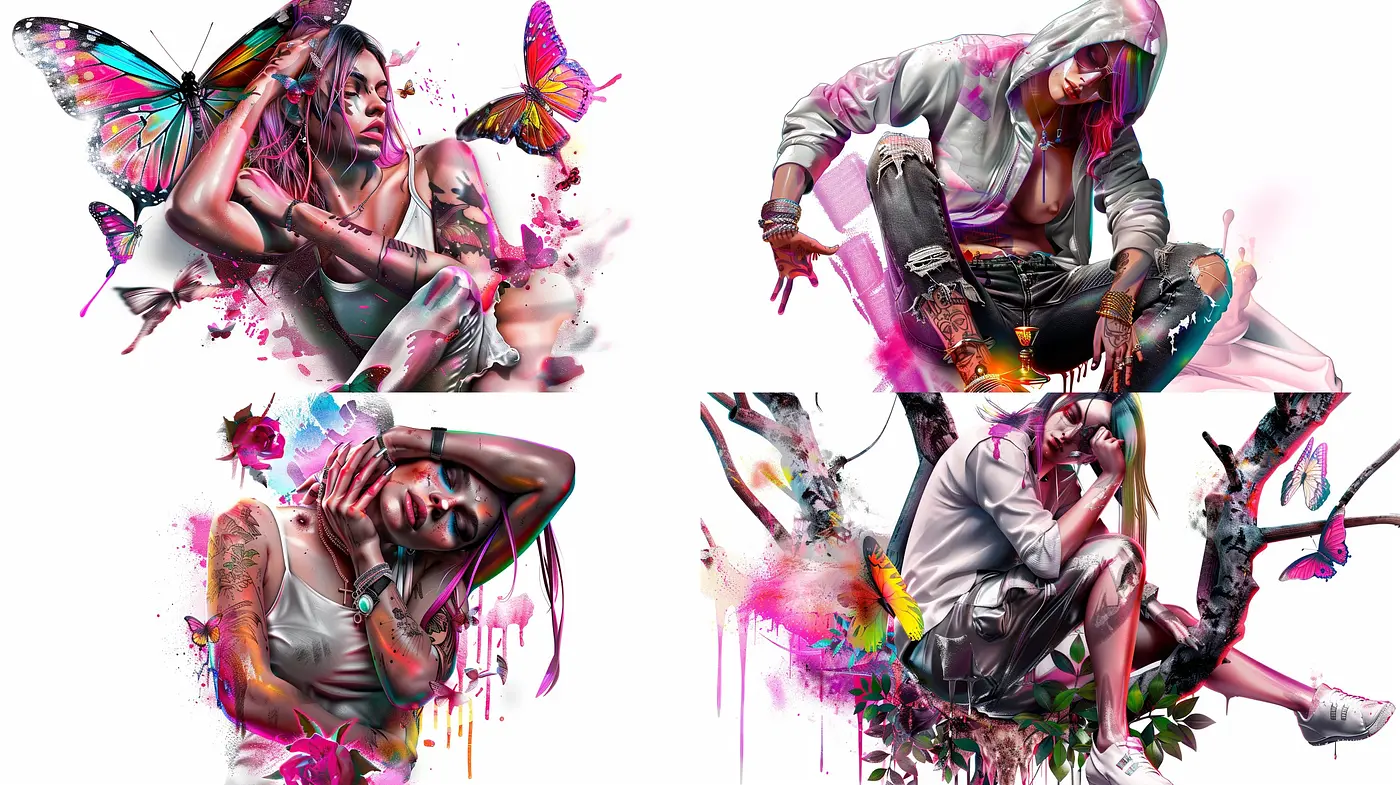 Vibrant Metamorphosis: A Fusion of Digital Pop Art and Surreal Imaginings - Midjourney sref style