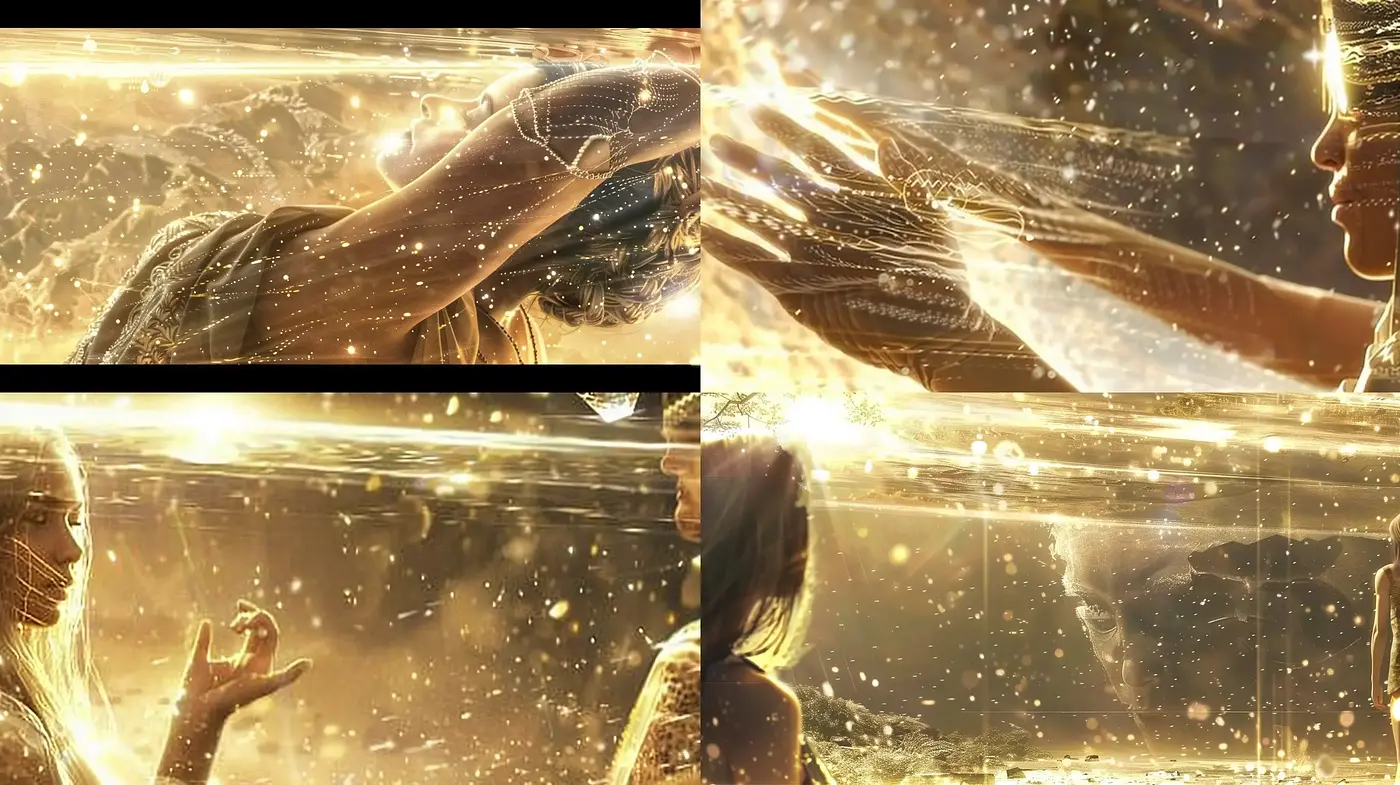 Golden Ethereal Dreamscape Portraiture - Midjourney sref style