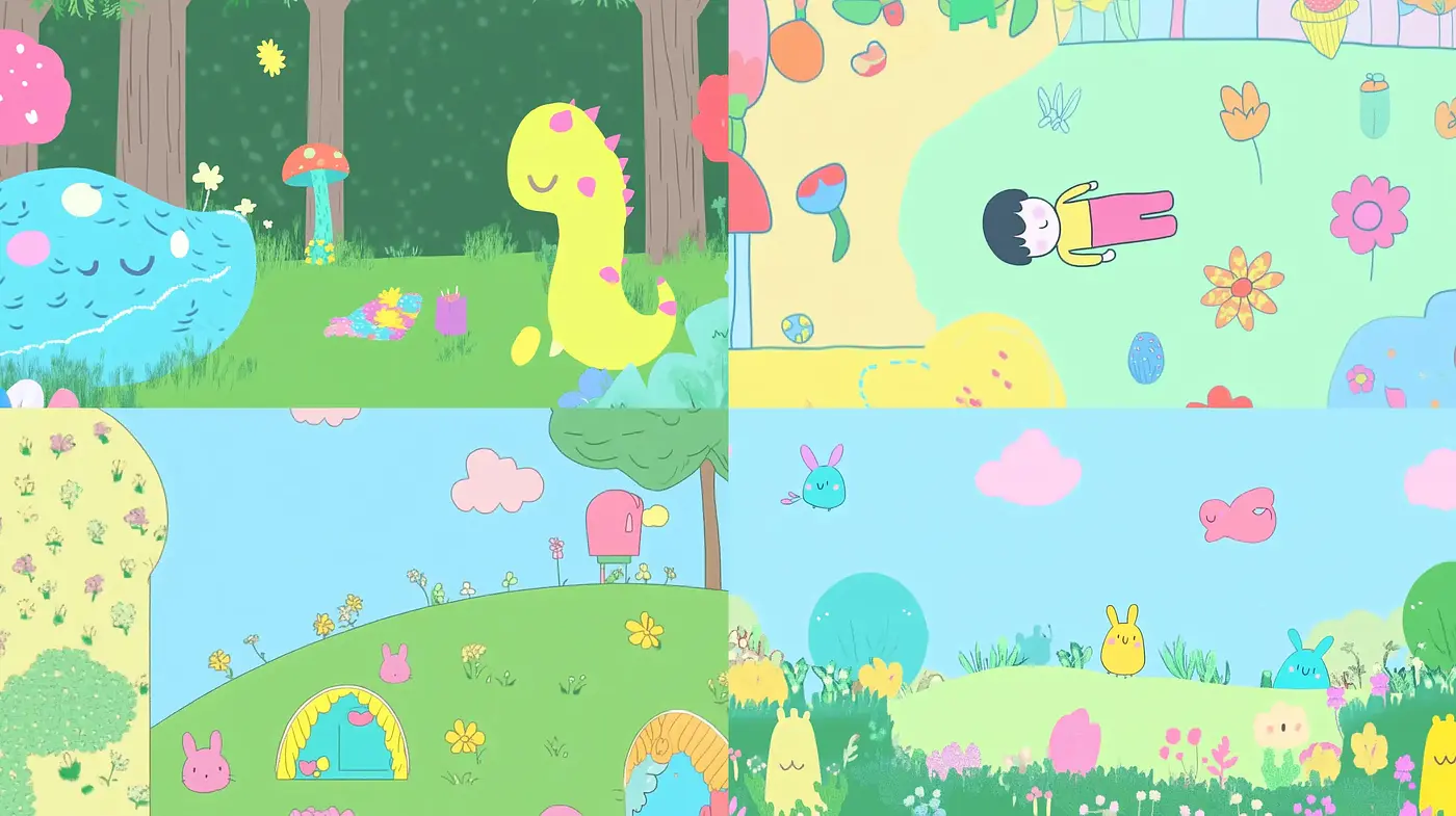 Enchanting Pastel Wonderland: A Whimsical Animation-Inspired Style - Midjourney sref style