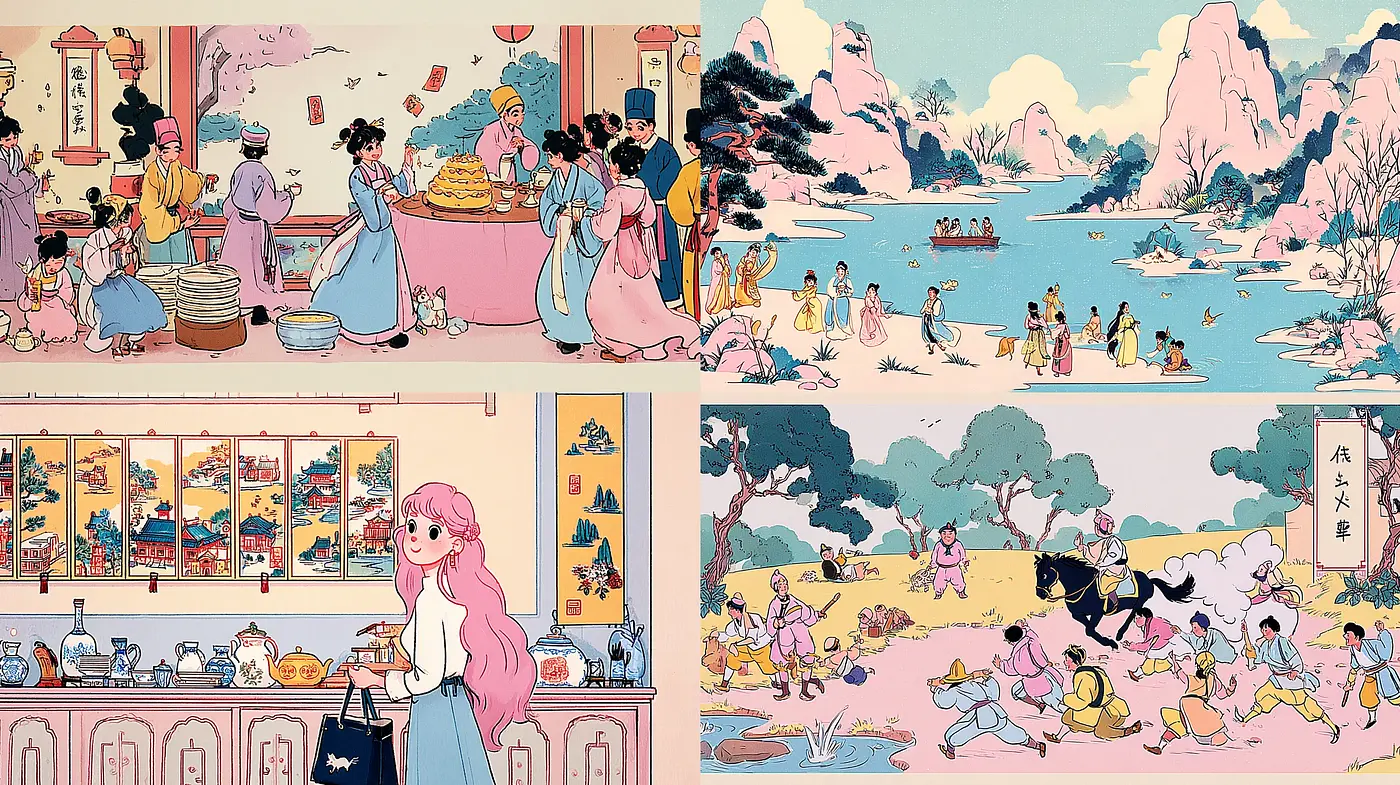 Charming and Playful Illustrations with Retro Aesthetic - Midjourney sref style