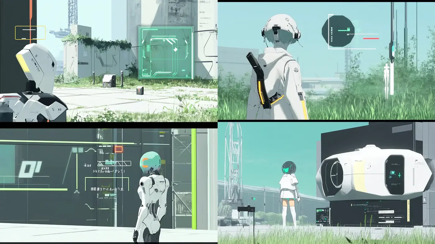 Futuristic Serenity: Digital Minimalism meets Tranquil Sci-Fi - Midjourney sref style