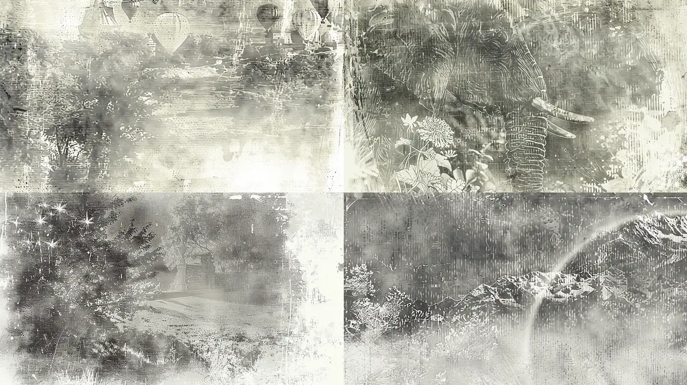 Ethereal and Dreamlike Landscapes with a Vintage Essence - Midjourney sref style