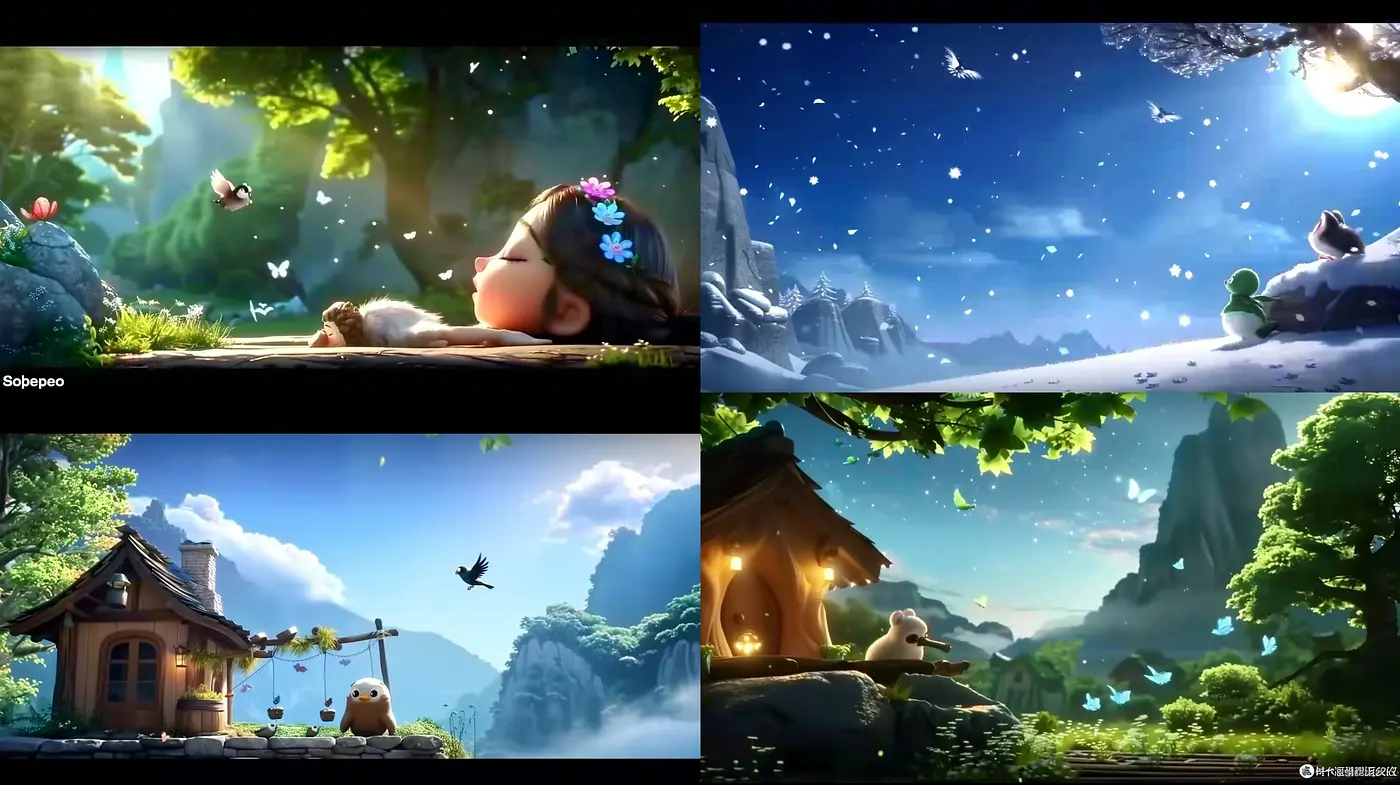 Ethereal Dreamscape: A Serene Panorama of Lush Vistas and Enchanted Nights - Midjourney sref style