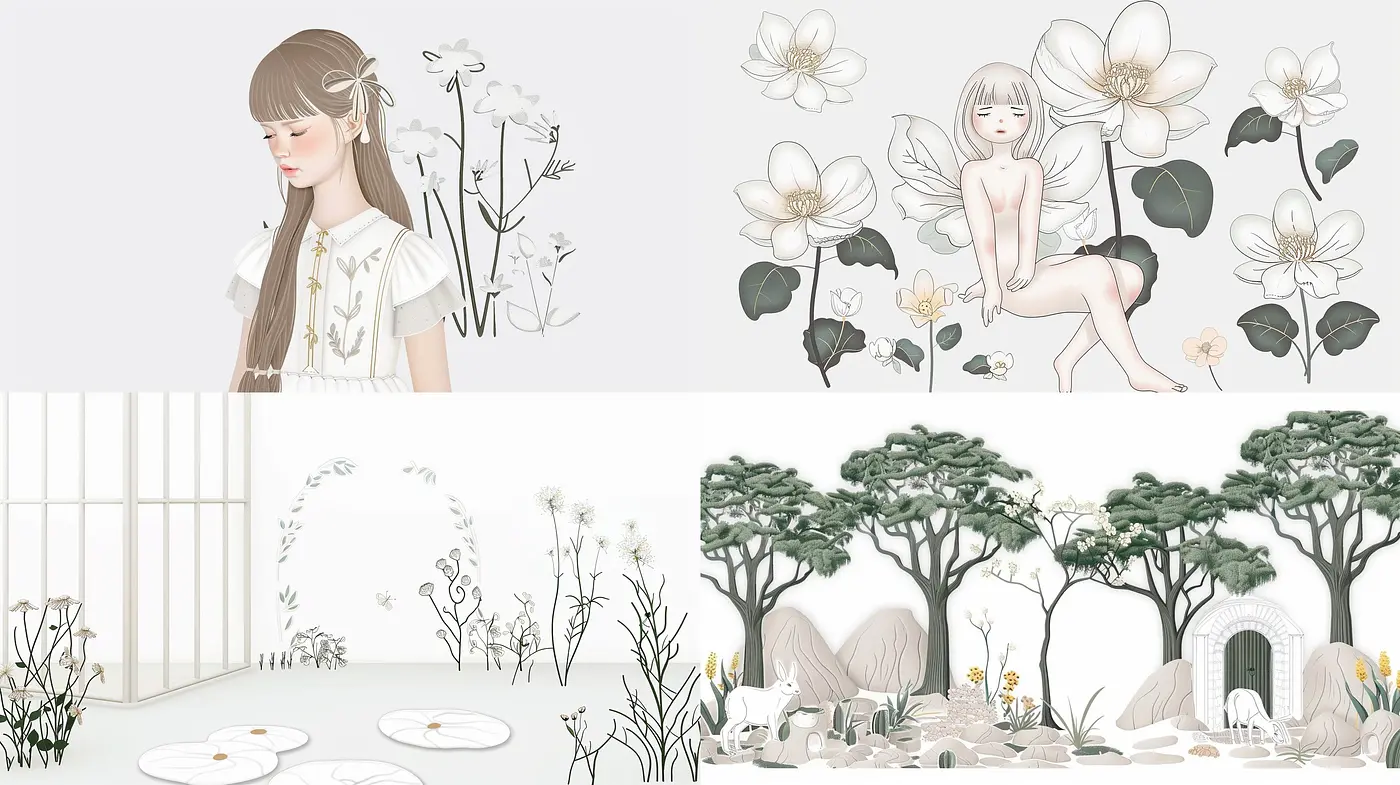 Ethereal Pastel Dreams: A Soothing Ballet of Light and Serenity - Midjourney sref style