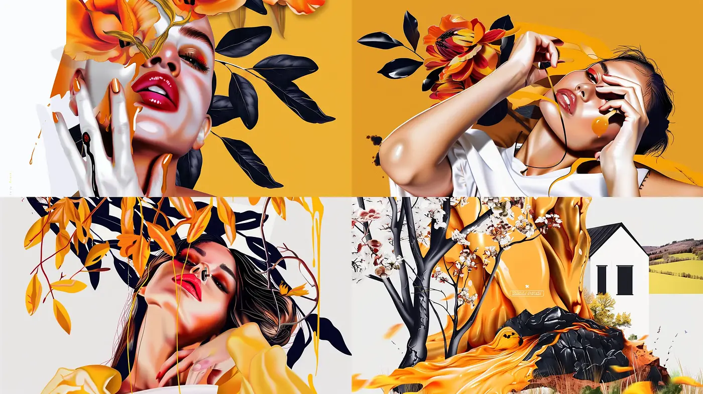 Luminous Autumnal Fusion with Hyper-Realistic Detail - Midjourney sref style