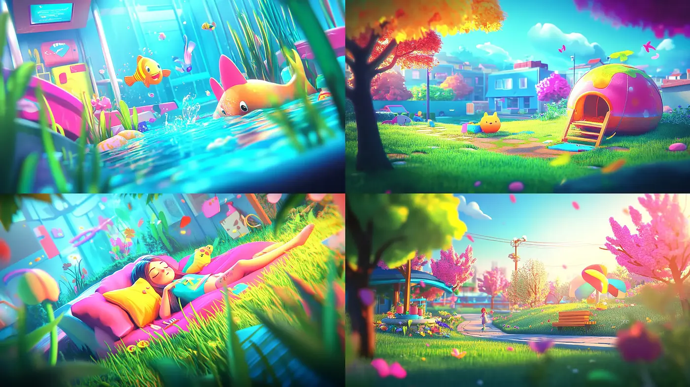 Whimsical Pastel Dreamscape: A Fusion of Surrealism and Digital Artistry - Midjourney sref style