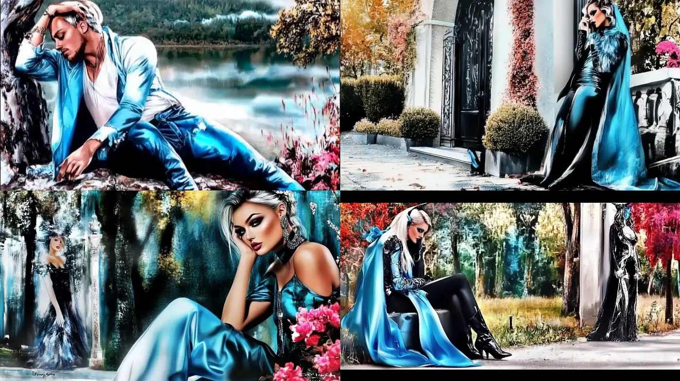Ethereal Elegance in Surreal Satin: A Dreamy Photographic Manipulation - Midjourney sref style