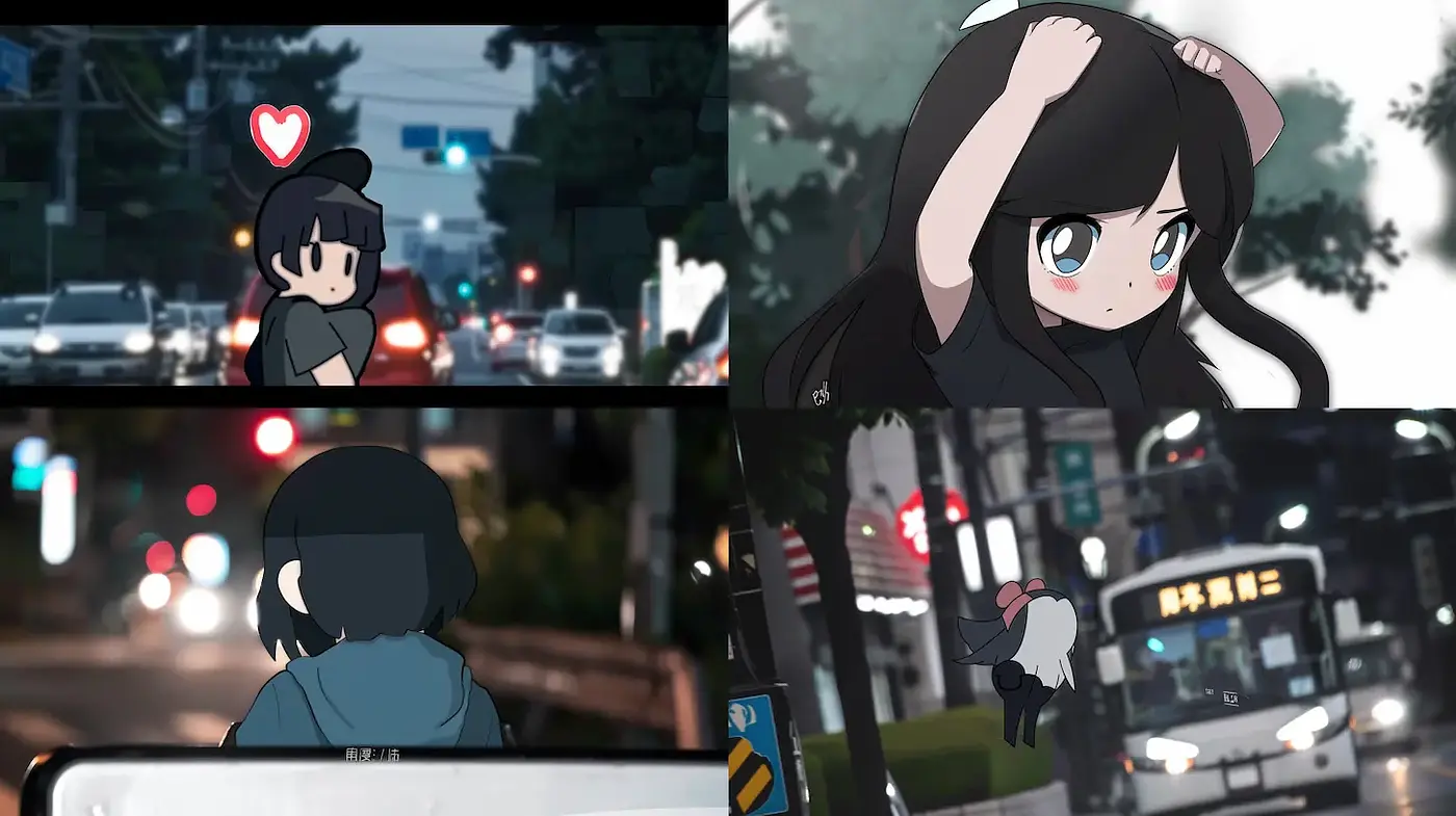 Anime-inspired urban scenes with a nostalgic and cinematic vibe - Midjourney sref style