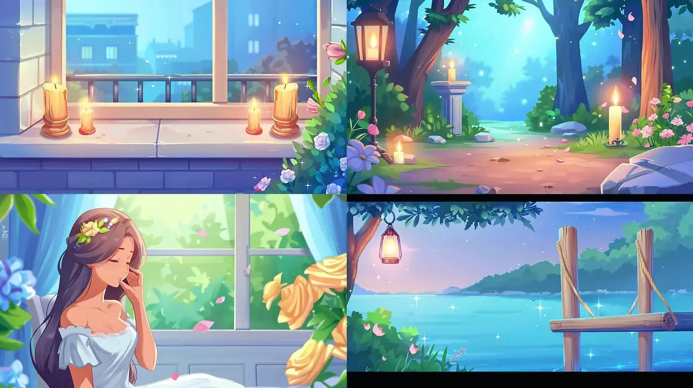 Charming and Dreamy Digital Illustrations with a Whimsical Aesthetic - Midjourney sref style